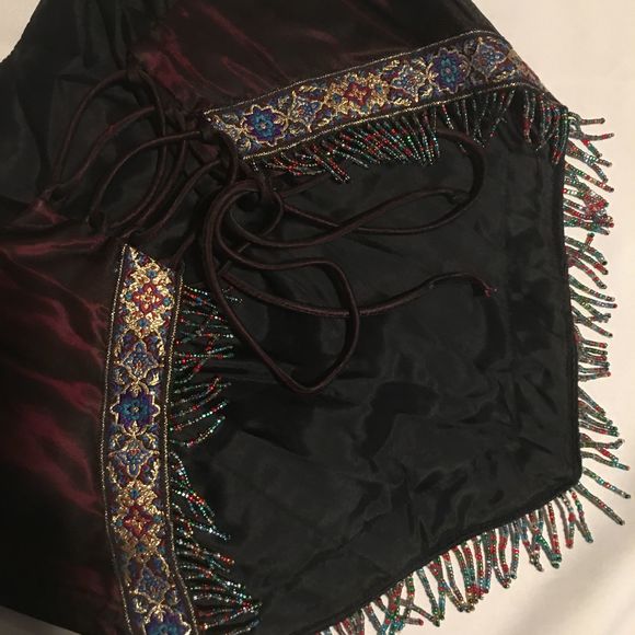 💸 SOLD 💰 2 Piece Beaded Corset Crop Top Pocket Skirt Dress - Picture 8 of 16